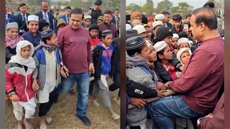 Watch Assam Cm Himanta Biswa Sarma Interacts With Madrassa Students