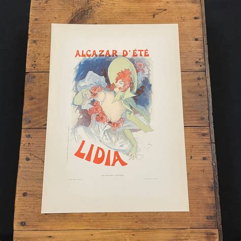 Alcazar D Été Lidia by Jules Chéret Original 1896 Stone Etsy