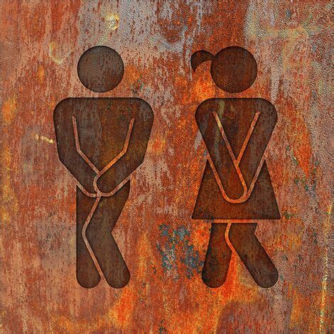 Panneau Pictogramme De Signalisation Toilettes Mixtes Humoristique