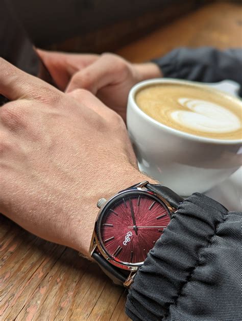 Burgundy Sunburst Watch – The Beyond Boring Watch Company