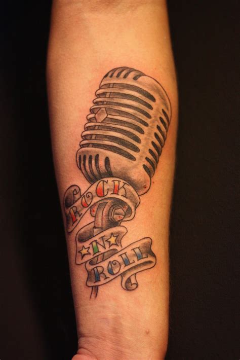 Ink Tattoo Old School Mic Shure Microphone 50 Tals Mick