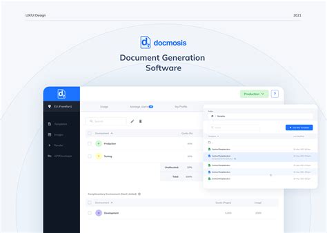 document generation software uxui design  behance