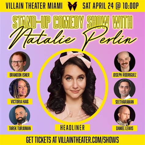 Stand Up Comedy Show With Natalie Perlin Villain Theater