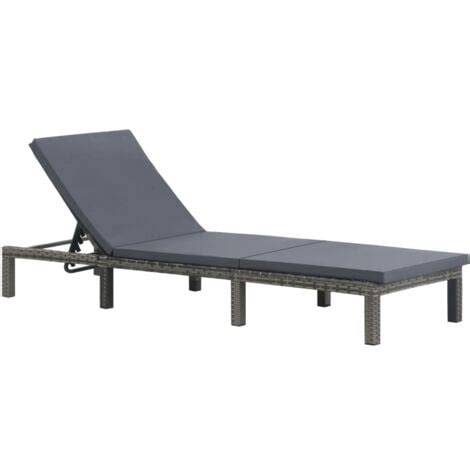 VidaXL Chaise Longue Avec Coussin R Sine Tress E Anthracite