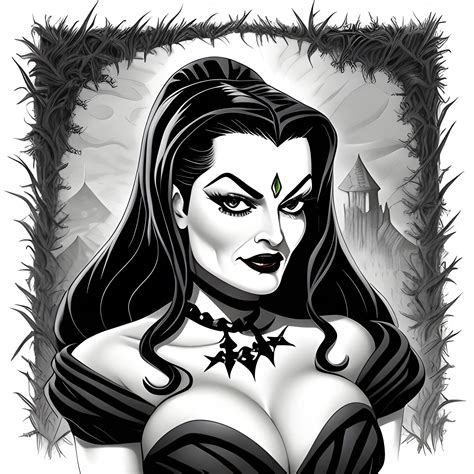 Lily Munster Illustration Arthub Ai