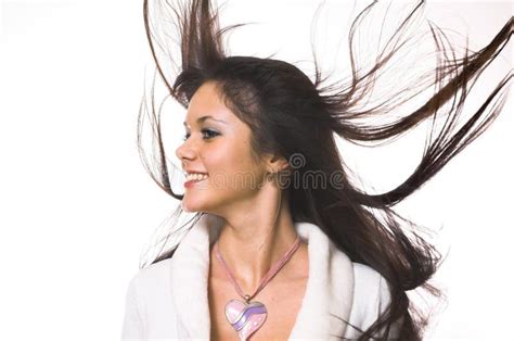 Het Mooie Brunette Stock Afbeelding Image Of Schoonheid