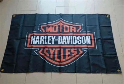 Purchase Harley Davidson Logo X Ft Black Flag Banner Garage Mane