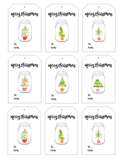 Free Printable Christmas Mason Jar Labels Template