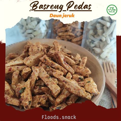 Jual Basreng Stik Pedas Asin Extra Daun Jeruk Renyah Kriuk Baso