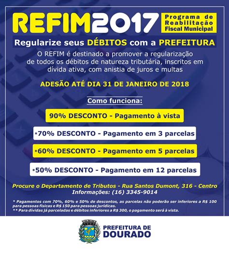 Blog do Ronco Prefeitura de Dourado lança o REFIM programa de