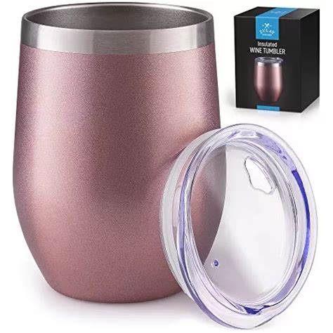 Vaso Aislante Para Vino Zulay Kitchen De 12 Oz Con Tapa Ste Cuotas