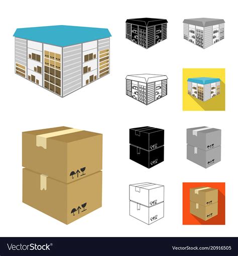 Logistics and delivery cartoonblackflat Royalty Free Vector