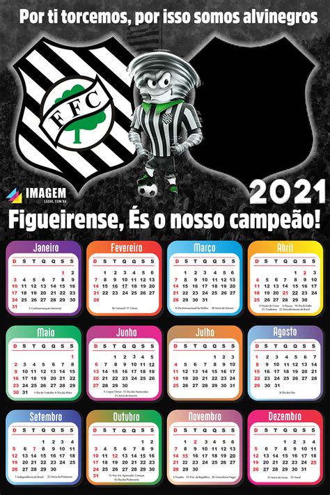 Moldura Calendário 2021 Figueirense Png Imagem Legal