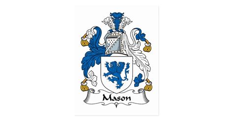 Mason Family Crest Postcard | Zazzle