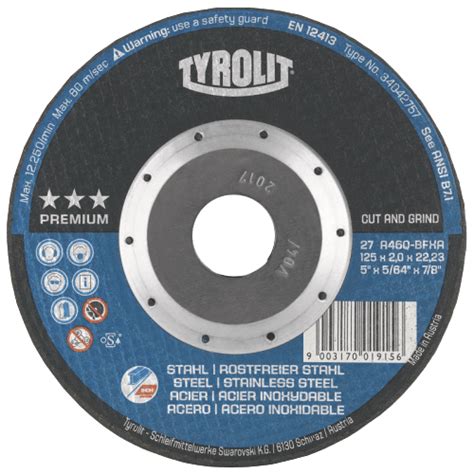 Tyrolit Premium 125x1 0x22 23 Cut And Grind A60Q BFP 34332792 Kopen