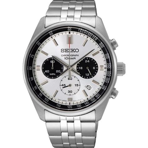 Reloj Seiko Neo Sports Plateado Y Blanco Cron Grafo Hombre Ssb P