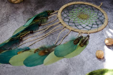 Large Forest Green Dream Catcher Wall Hanging Inspired By Etsy