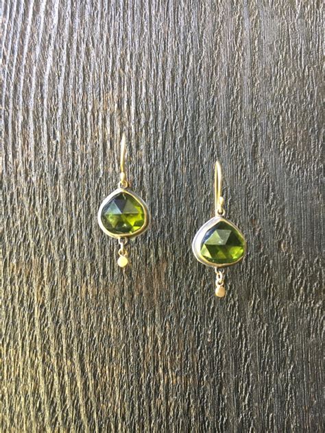 Green Tourmaline Earrings By Ananda Khalsa — Nepenthe