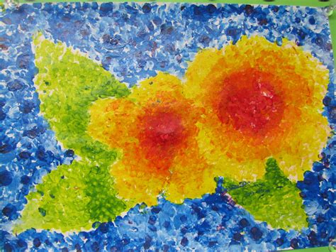 Pointillism flowers (high school art at wise academy) - Welcome to Mrs ...