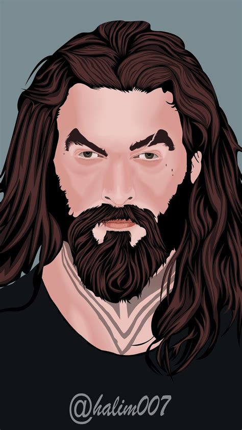 Vector portrait/digital art of Jason Momoa | Vector portrait, Vector ...