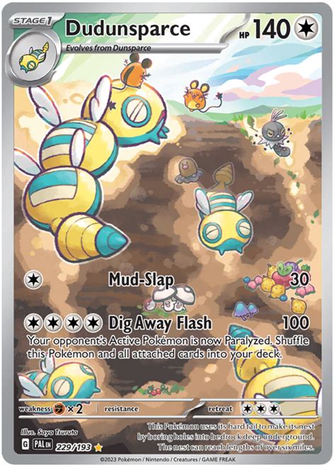 Dudunsparce Paldea Evolved Pokemon Card