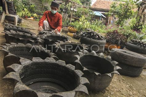 Kerajinan Pot Dari Ban Bekas Antara Foto