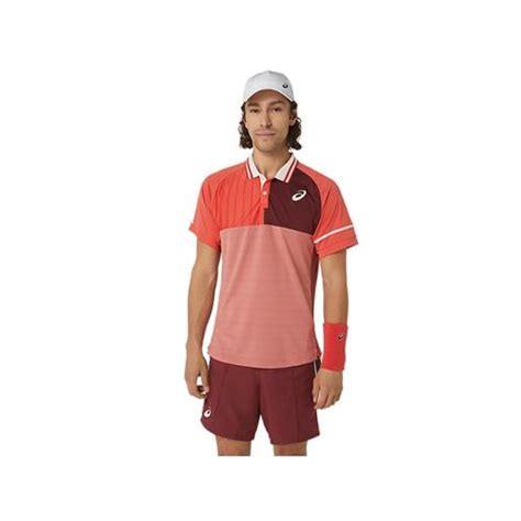 Asics Mens Match Polo Shirt Red Snapper Strung Out