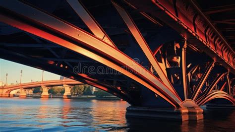 Ponte Grande Sobre O Rio Foto De Stock Imagem De Moderno