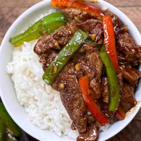 Quick And Easy Pepper Steak And Rice Recipe Izzycooking