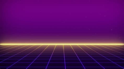 Retro Style 80s Sci Fi Background Futuristic With Laser Grid Landscape