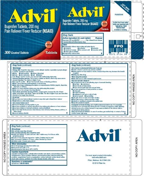 Advil: Package Insert / Prescribing Information - Drugs.com