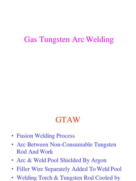 Gas Tungsten Arc Welding | PDF | Construction | Welding