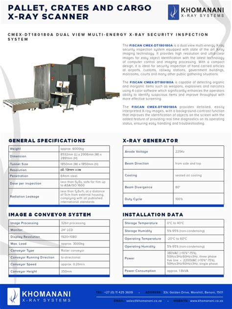 11 Fiscan Cmex Dt180180a X Ray Security Inspection System Pdf