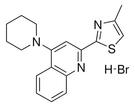 2 4 METHYL 1 3 THIAZOL 2 YL 4 1 PIPERIDINYL QUINOLINE HYDROBROMIDE