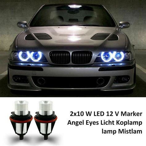 1Pair 8000K White LED Angel Eye Marker Halo Light Bulbs Lamps For BMW