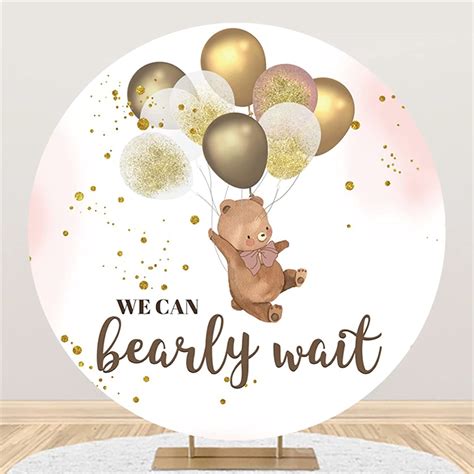 Amazon Leyiyi 6 5x6 5ft We Can Bearly Wait Round Backdrop Cover