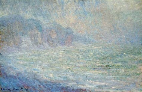 W 1426 Claude Monet Cliffs At Pourville Rain 1896 Monet Oil