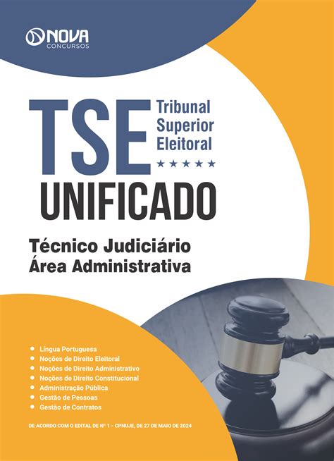 Apostila TSE Unificado 2024 Técnico Judiciário Área Administrativa