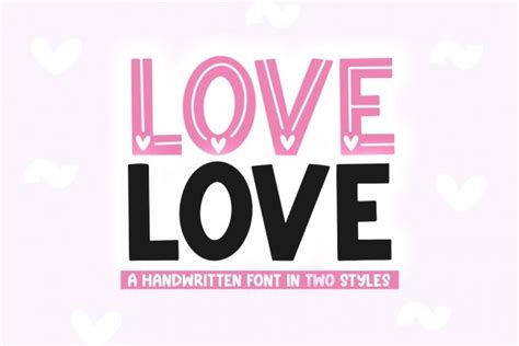 Love Love - Valentines Day Font - Design Cuts