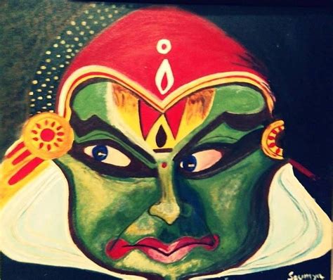 Acrylic Painting Kathakali Dancer Painting By Saumya Saxena Fine