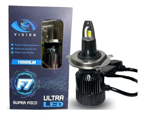 Par Lâmpadas Ultra Led F7 10000l Super Foco Vision 9005 9006