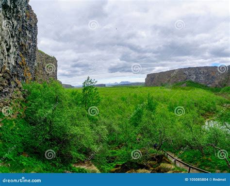 The Asbyrgi canyon stock photo. Image of asbyrgi, nature - 105085804