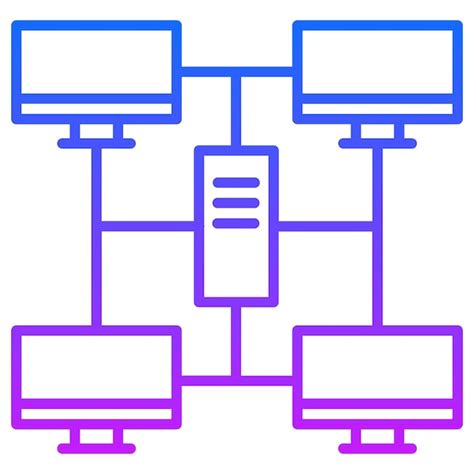 Un Diagrama Azul Y P Rpura Con Tres Monitores En L Vector Premium