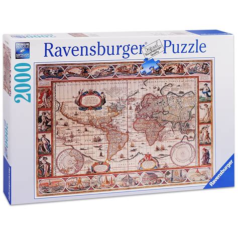 Puzzle Ravensburger De 2000 Piese Harta Veche A Lumii Din 1650 EMAG Ro