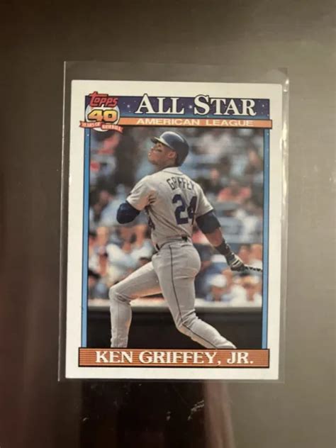 1991 KEN GRIFFEY Jr Topps 40 Ans De Baseball All Star Carte MLB 392