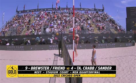 Avp Chicago Open Ta Crabbsander Vs Brewsterfriend Stadium Court