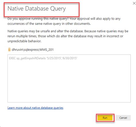 Execute SQL Server Stored Procedure With User Parameter In Power BI