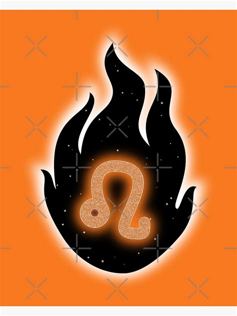 "Zodiac Leo Fire Sign" Poster for Sale by HikariTFA | Redbubble