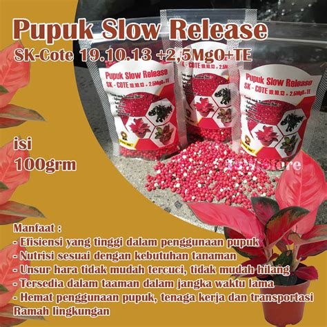 Pupuk Merah Slow Release Pupuk SK Cote Aglaonema Tanaman Hias Pupuk