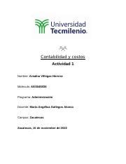 Contabilidad Y Costos ACTIVIDAD1 Docx Contabilidad Y Costos Actividad